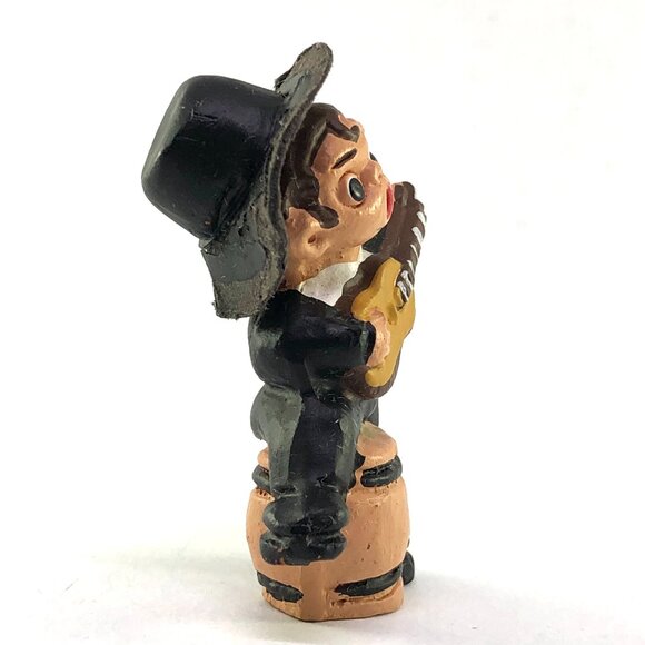 Vintage Spanish Terra Cotta Mud People Figurine Guitar Player Folk Dancing Clay - Picture 7 of 12